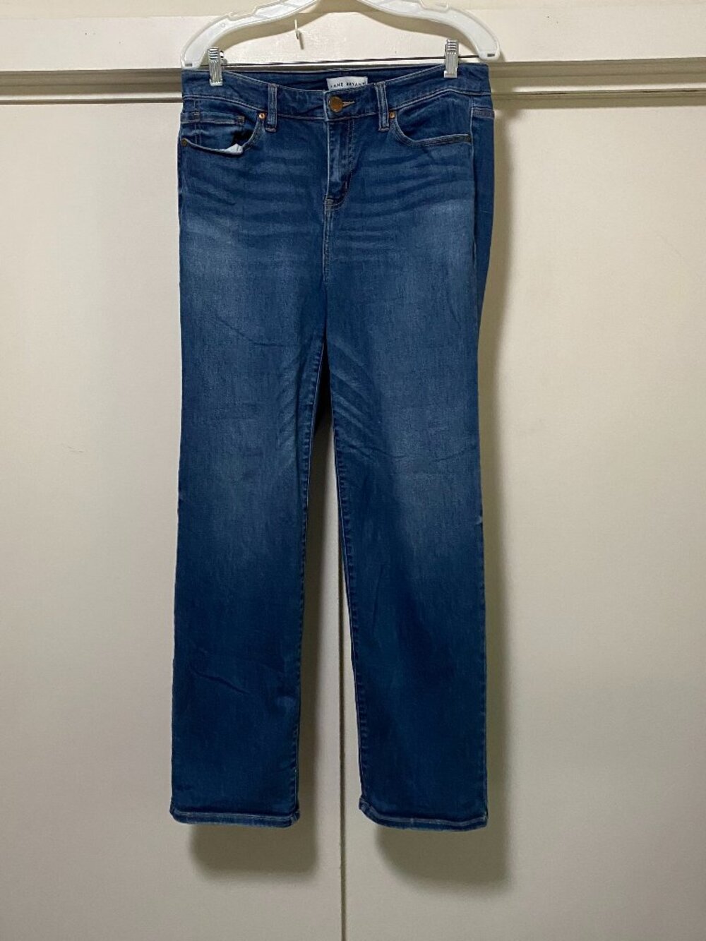 Lane Bryant, high rise straight jeans w/flex magic waistband, size 14/16